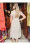 White Color Embroidered Front and Back V-Neck Embroidered Dress - 5
