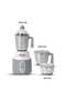 Mixer Grinder with 3 Jars, 750W, Grey/White, MG42506