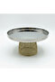Royal Gold-Footed Stainless Steel Serving Tray – Stand for Weddings20 × 12 cm