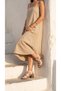 Women's Summer Sandals with Double Straps and Buckles on the Front, High Vintage Heels, and Ankle Buckle - 2