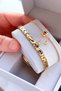 Oval Case Gold Color Adjustable Clamp Cord Women's Wristwatch with Special Box.Hmby2066C1 - 7