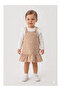 Gabardine Embroidered Dress 2-Piece Set (1 Year Old - 2 Years Old - 3 Years Old - 4 Years Old)