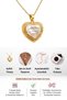 Women's Gold Color Steel Chain Heart Pendant Pearl-Look Minimal Stylish Daily Necklace - 6