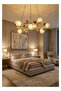 Modern Lighting, Modern chandelier, Gold Color, D:55,H:100 cm, Suitable for Living room, bed room, kitchen, Adjustable height - 7