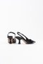 Women's Black Wrinkled Patent Leather Heeled Shoes Fs08Ms08C - 4