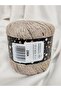 Pullim Cotton Beige Altrin Sequin Hand Knitting Yarn 50Gr. (4 Pieces) - Color: 2304 - 2