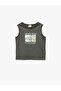 Printed Anthracite Baby Boy Sleeveless T-Shirt 6Smb30001Tk