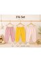 Minimiss Baby 3-Pack 100% Cotton Newborn Baby Diaper Set with Booties – Powder, Yellow, Light Pink