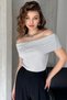 Set of 3 - Madonna Collar, Sleeveless, Flexible Camisole Fabric, Summer Blouse - 4