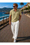 Men's Half Zip Polo Collar T-Shirt and Pants 2-Piece Combination - 2