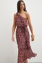 One Shoulder Floral Print Maxi Dress - 2