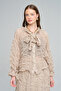 Women's Self-Tie Bubble Shirt with Neck Tie