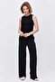 Women's Wide-Leg Sweatpants with Front Seam Detail