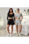 2 Pieces Black-Grey-Shorts Comfortable Fit Anti-Sweat