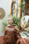Allure Batik Patterned Shawl - Camel-Green