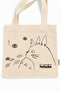 Miyazaki My Neighbor Totoro Printed Canvas Tote Bag with Velcro and Inner Pocket