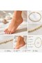 Dorika Model Steel Anklet Zarax Model Water Resistant Non Tarnish Non Allergic Gold Color Elegant Anklet