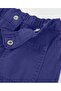 Girl's Heart Pattern Buttoned Linen Skirt 2-8 Years Dark Blue - 3