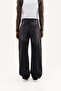 Men's Oversize Baggy Washed Jean Trousers Black - 3
