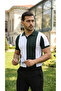 Men's Short Sleeve Polo Collar Block Print Knitwear Blouse - 7