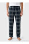 Navy Blue Standard Fit Men's Pajama Bottoms 2-Piece Set - 5