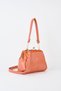 Women's Butterfly Orange Gold Accessory 4-Compartment Purse and Zipper Closure Handbag and Shoulder Bag