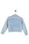 Nk Girl's Asymmetrical Zippered Denim Jacket 8-14 Years Light Blue - 3