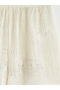 Ecru Elastic Waist Openwork Women's Beach Shorts - 3