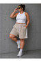 Women's Combed Cotton Comfortable Cut Shorts with Striped Details - 2