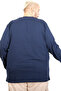 Mode XL Large Size Men's Connect Crew Neck T-Shirt 26104 Indigo - 4