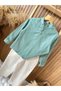 Boy's Linen Trousers and Collared Shirt Double Set - 6