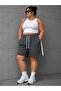 Women's Circular Cut Combed Cotton Striped Shorts