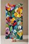 Exotic Dark Background Large Floral Pattern Beach Towel - 2