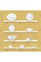 Aurora Collection 45 Pcs Dinner Set | Elegant Floral Pattern In Royal Blue With Real Gold Plated Premium Porcelain | Dishwasher Safe - 6