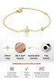 Women's Gold Color Steel North Star Bracelet with Stones Elegant Minimal Stylish Daily Gift - 3