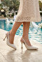 Naomi Ten Vegan Open Back Pointed Toe Thin Heeled Classic Shoes - 3