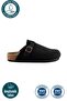 7004 Unisex Black Wool Felt Daily Home Slippers - 3