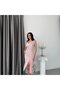 Powder Stone Embroidered Strapless Midi Evening Dress - 3