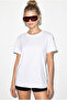 Women's White Short Sleeve Crew Neck 100% Cotton Relaxed Basic T-Shirt 60286905 - 5