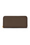 Gray Zippered Leather Women's Wallet