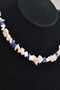 Certified Lapis Lazuli, Moonstone, Pink Quartz Broken Stone Natural Stone Necklace - 2