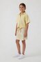 Yellow Tie-Dye Linen Shirt and Shorts Skirt Set for Girls 24154 - 2