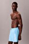 Men's Logo Printed Quick-Drying Fabric Blue Swim Shorts with Elastic Waistband - 2