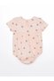 Baby Girl Crew Neck Short Sleeve Floral Print Snap Closure Bodysuit - 2