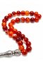 Natural Agate Stone Prayer Beads with Silver Color Metal Tassel, Stylish Men's Accessory, Gift Prayer Beads - 3