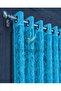 Turquoise Rustic Curtain with Eyelet Rings and Pipe Rings for Decorating Curtains - 2