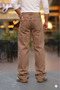 Men's Distressed Brown Baggy Fit Comfortable Fit Jean Trousers - 2