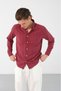Men's 100% Cotton Striped Embroidered Regular Fit Shirt - 2