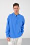 Men's Linen Hakim Collar Half Placket Buttoned Shirt - 4