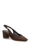 26S-6300 Brown Women's Heeled Shoes - 2